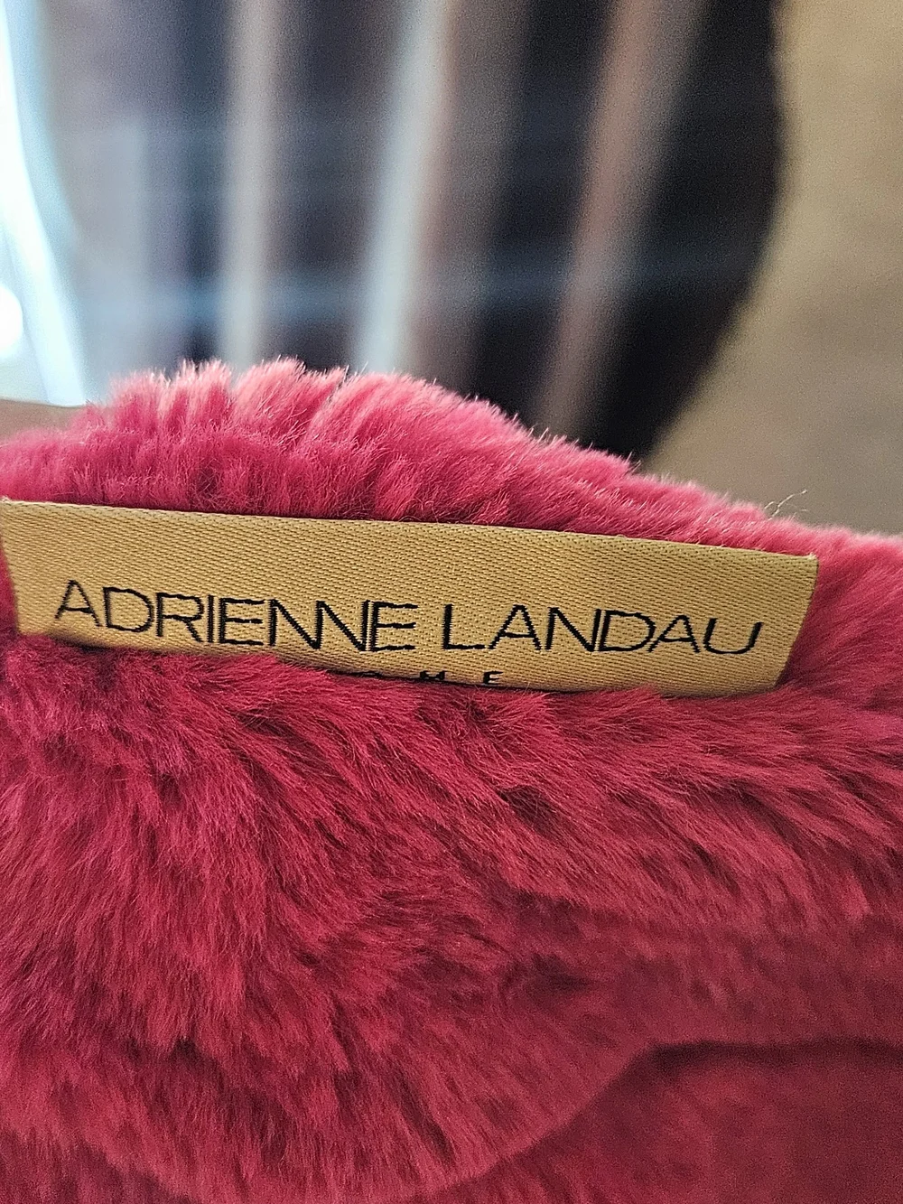 Adrienne Landau Vibrant Hot Pink Faux Fur Pillow Set Of 2.